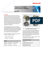 Catalogue Transmetteur Pression Differentielle Honeywell STD924-34-ST-03-65 - 2013