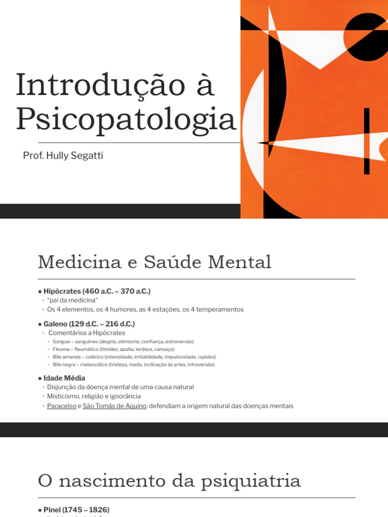 Introdução à Psicopatologia | PDF | Bem-estar