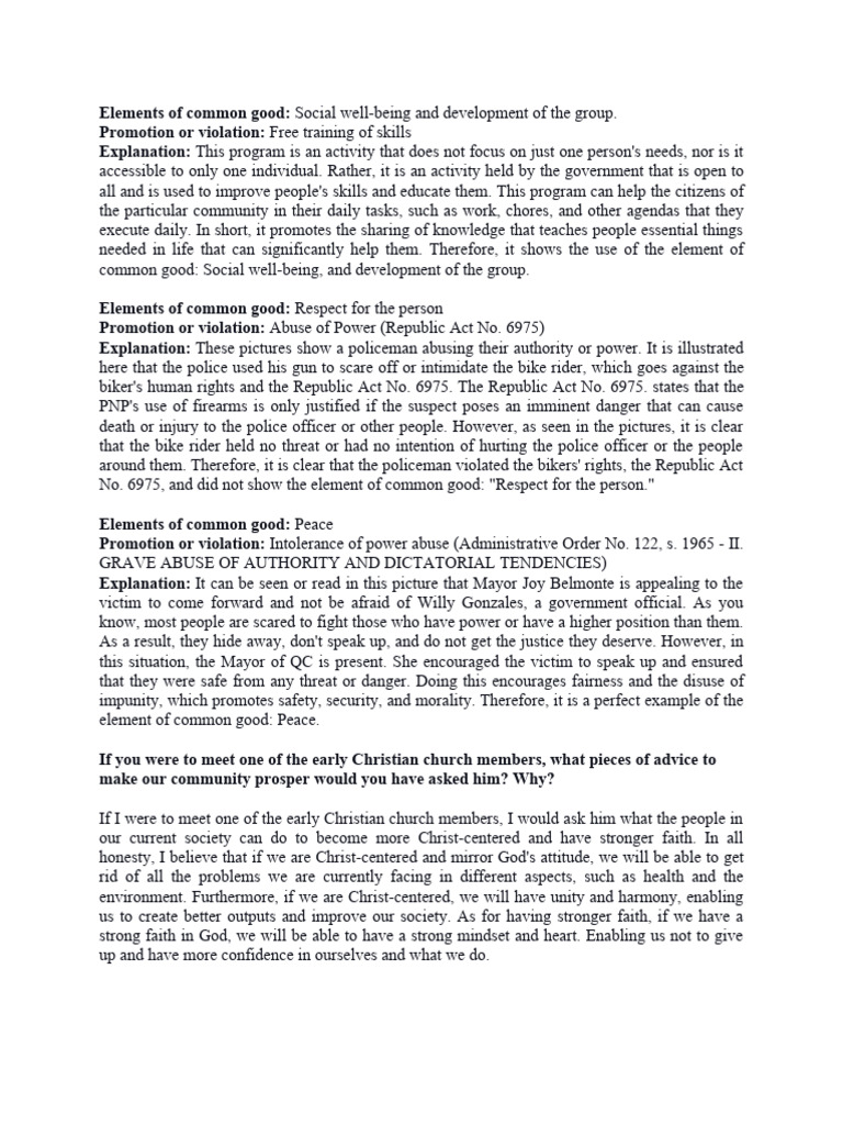 Elements of Common Good PDF