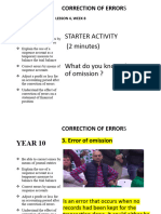 Year 10 - Correction of Errors - LG - Lesson-05