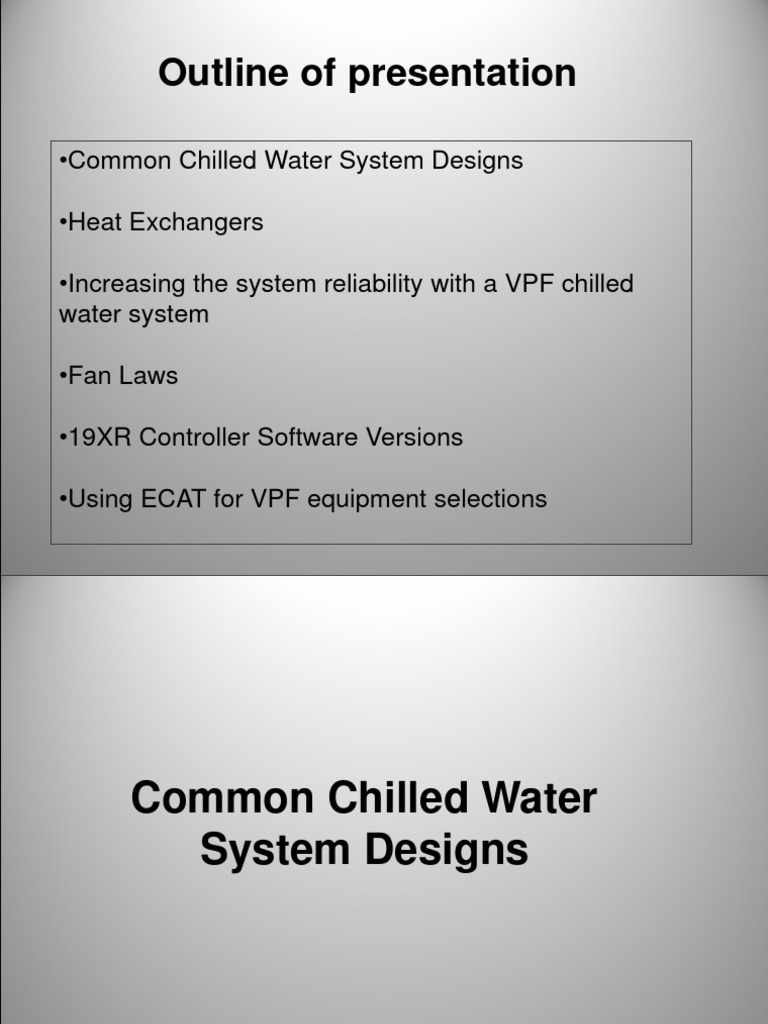 Chilled Water System Design Overview | PDF | Science & Mathematics ...