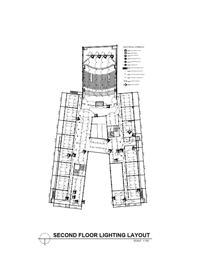 Second Floor Lighting Layout A 3 PDF Electrical Engineering Design