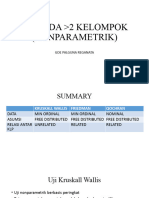 Analisis Beda Dua Kelompok (Nonparametrik)