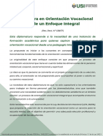 Brochure Diplomatura en Orientacin Vocacional Desde Un Enfoque Integral 2023