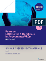 LCCI Level 3 Accounting SAM Booklet