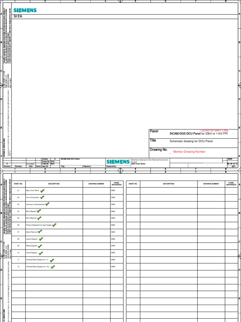 SICAM DGS DCU Panel Schematic | PDF | Information And Communications ...