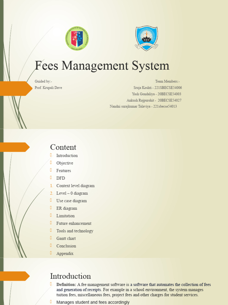Fees management system pdf websites use case
