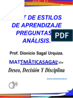 ESTILOS DE APRENDIZAJE Modelo de La Programación Neurolingüística de Bandler y Grinder.