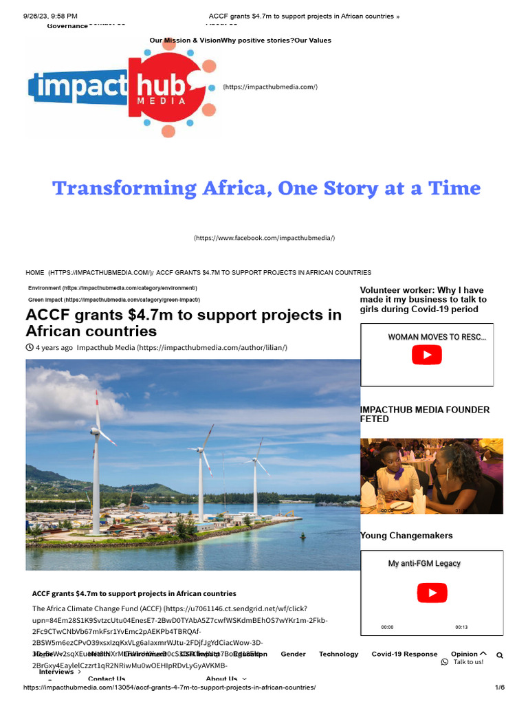 ACCF Grants $4.7M for African Projects | PDF | Climate Resilience | Africa