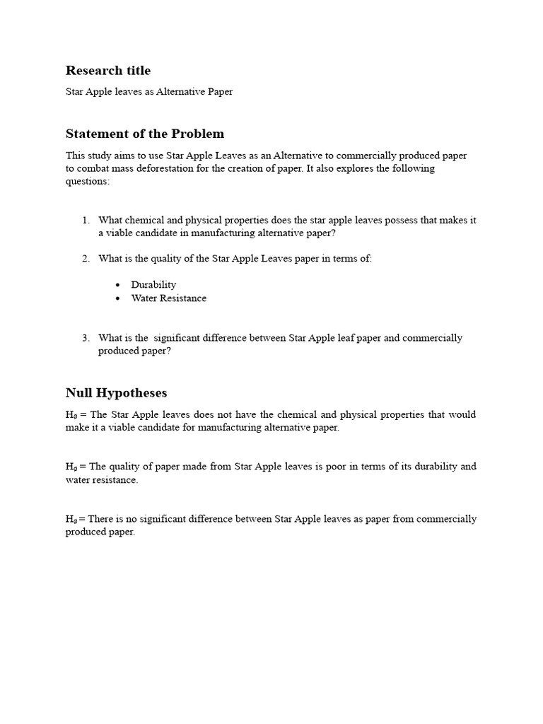 Statement of The Problem 2 Electric Boogaloo PDF