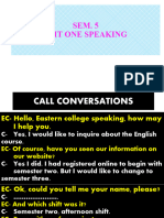Semester 5 CONVERSATIONS