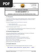 Lecture 4 Assembly Language Syntax and Program Structure