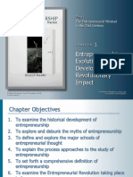Entrepreneurship: Evolutionary Development - Revolutionary Impact