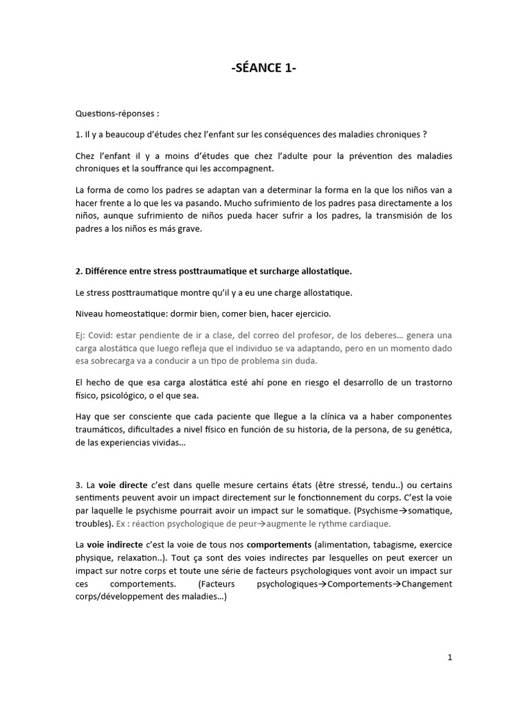 Séances Quéstions-Réponses | PDF