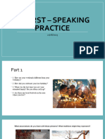 B2 First - Speaking Practice 11.08