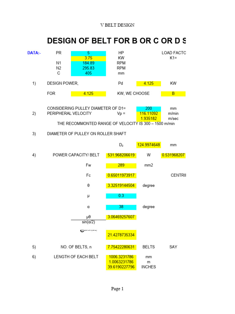 Timing Pulley Design Calculation Pdf