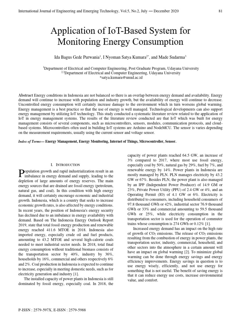 Application of IoT-Based System for Monitoring Energy Consumption Circuit Diagram