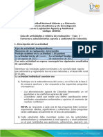 Guia de Actividades y Rúbrica de Evaluación - Unidad 2 - Fase 2 - Estructura Administrativa Agraria y Ambiental de Colombia