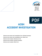 AOSH Adverse Event Report and Investigation Form