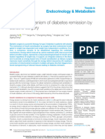 Cellular mechanism of diabetes remission by bariatric surgery