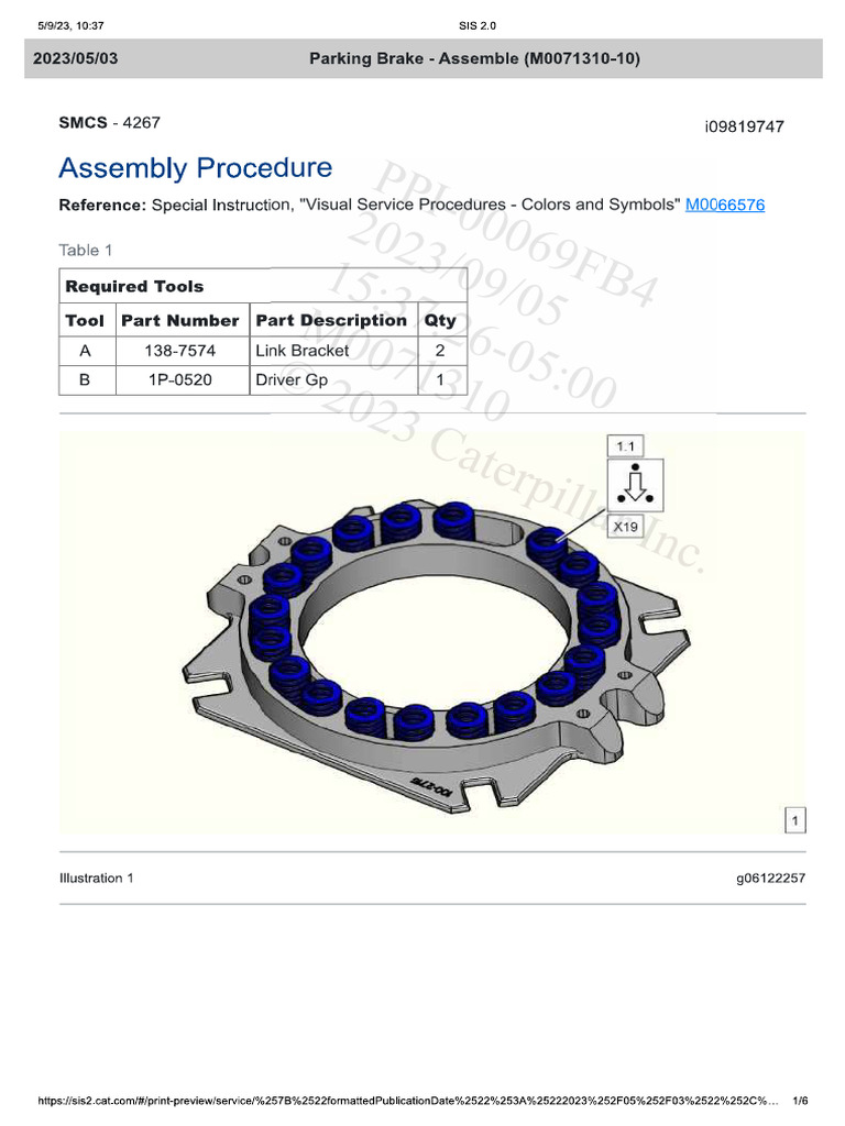 Parking Brake Assemble (M007131010) PDF