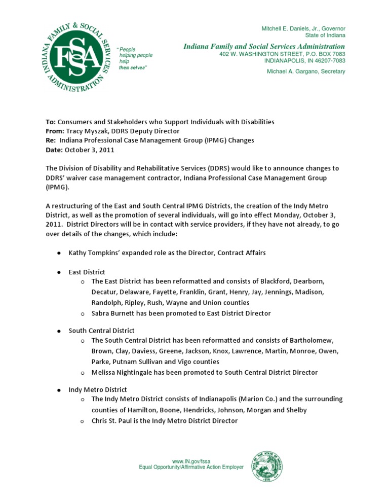 Indiana Case Management Changes 2011 | PDF