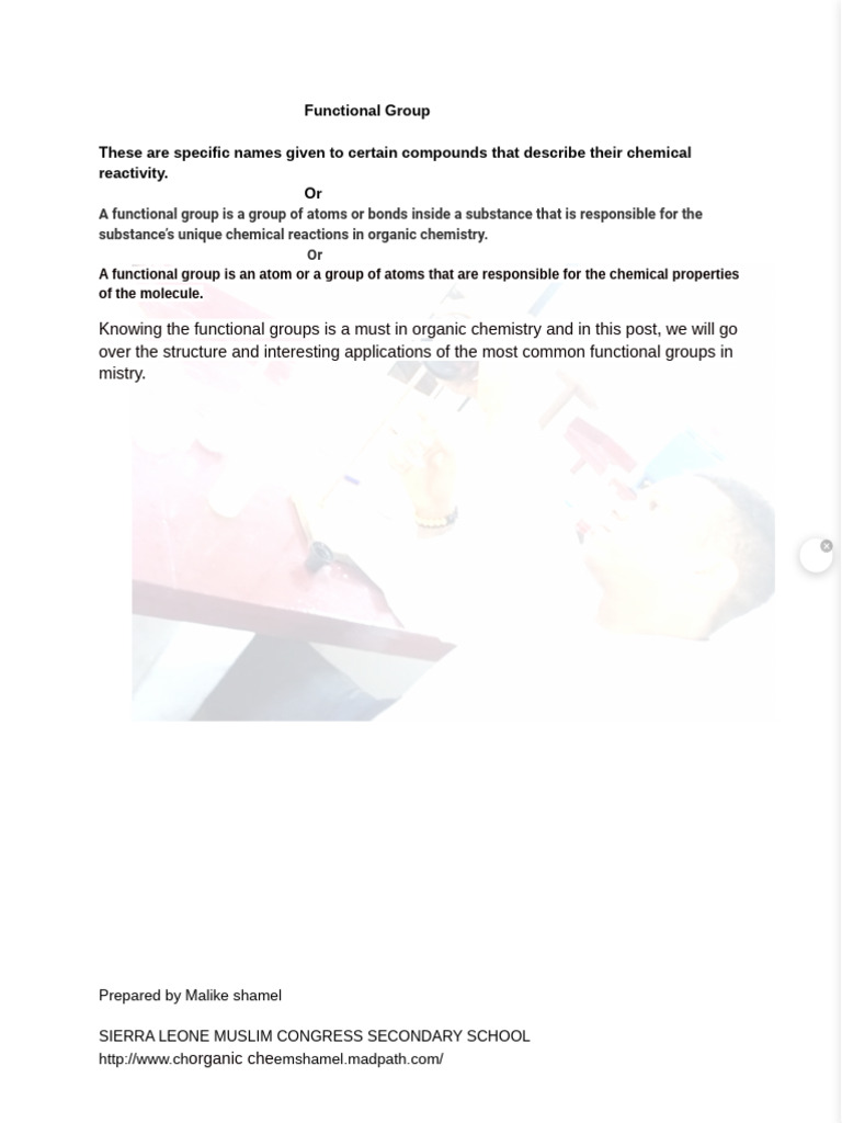 Functional Group | PDF