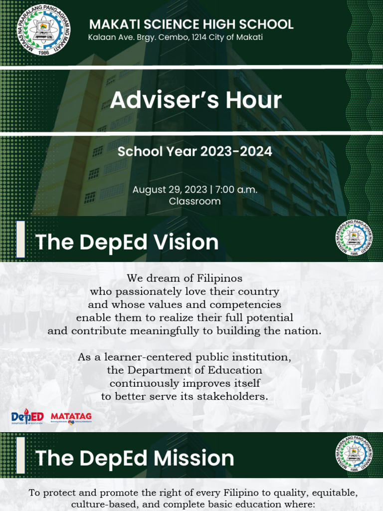 Orientation For The Opening of Classes | PDF