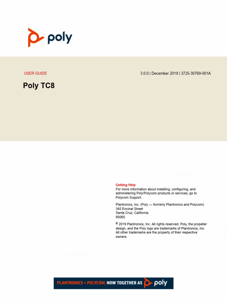 Manual tc8 Polycom | PDF