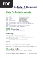 Ruby on Rails Cheatsheet BlaineKendall
