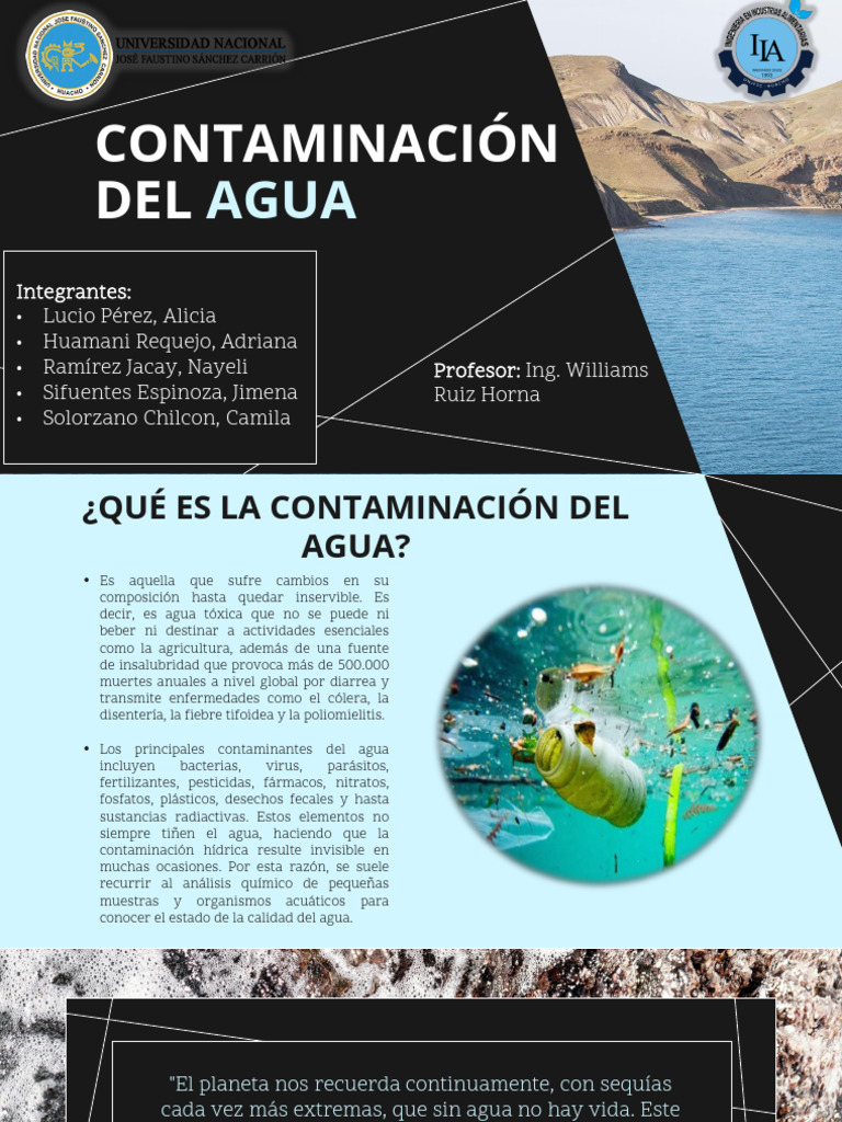 Contaminacion Del Agua | PDF | La contaminación del agua | Agua