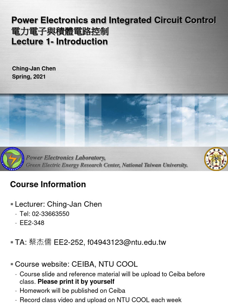 Power Electronics Course Overview at NTU | PDF | Power Electronics ...