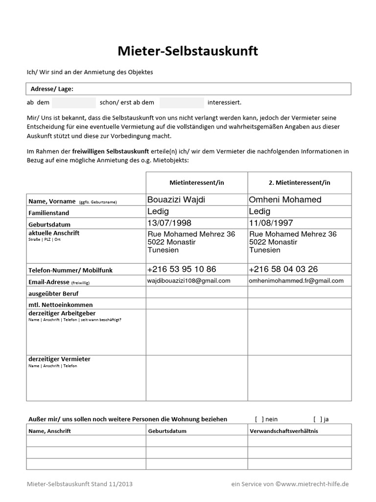 MIETERSELBSTAUSKUNFT SELBSTAUSKUNFT F R MIETER VORLAGE intelligence overview