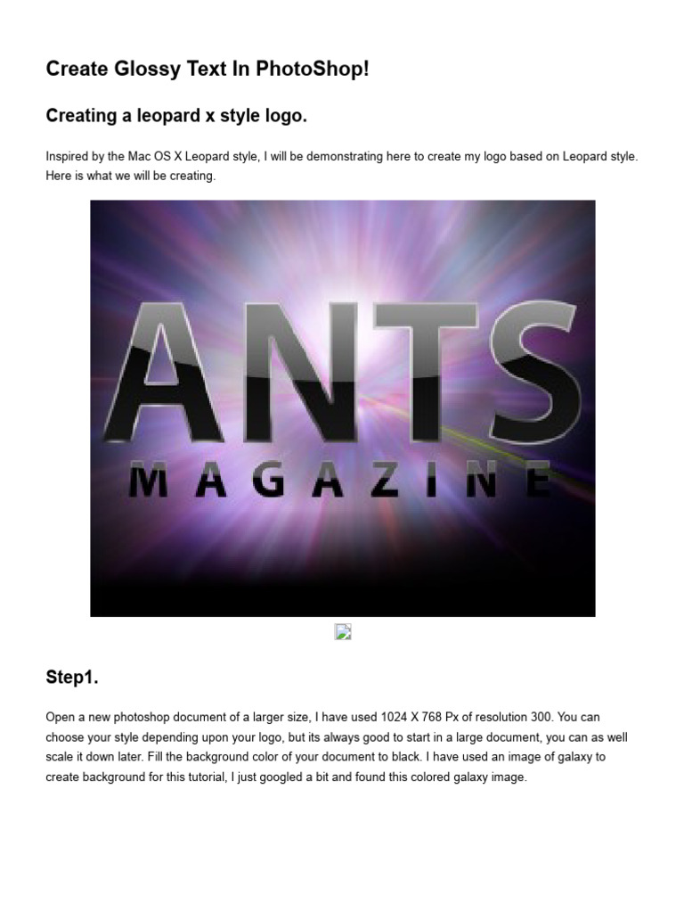 Create Glossy Text in PDF