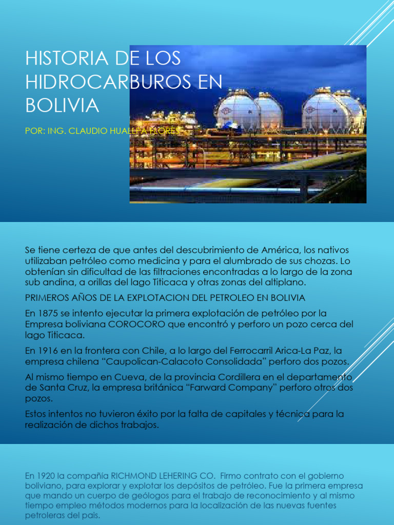 Historia de Los Hidrocarburos en Bolivia | PDF