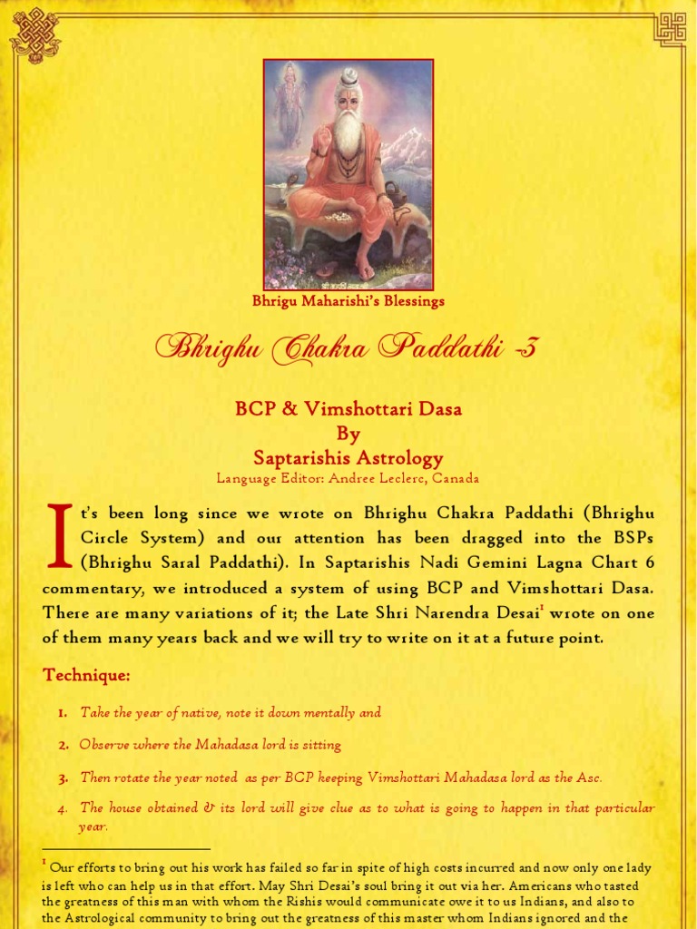 Bhrigu Chakra Paddhati Insights | PDF | Planets In Astrology | New Age ...