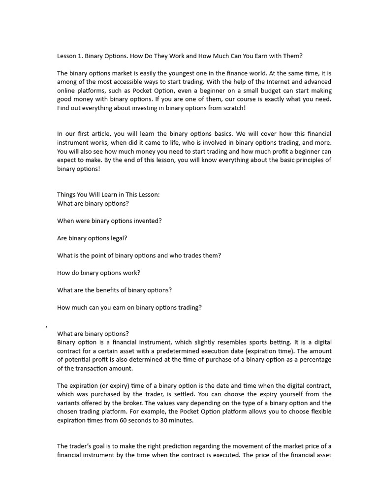 Binary trading 1 pdf