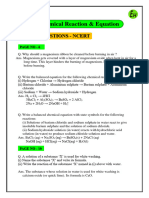 Chapter 1 - Chemical Reactions & Equations