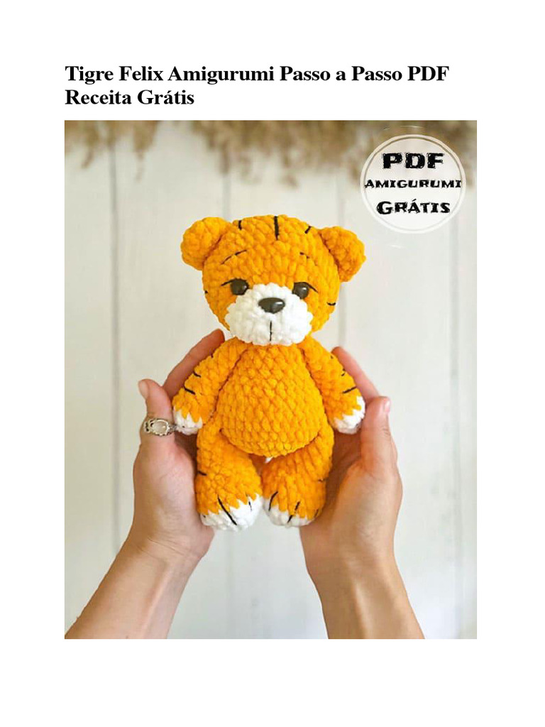Tigre Felix Amigurumi Passo A Passo PDF Receita Gratis | PDF