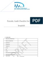 Periodic Audit Checklist For General Hospitals