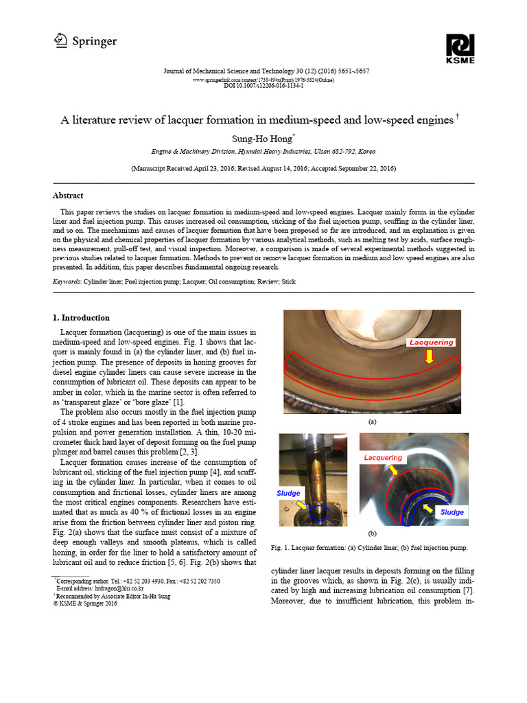 Lacquer Formation in MediumSpeed and LowSpeed Engines PDF