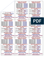 TABELA DE VALORES Pequenos