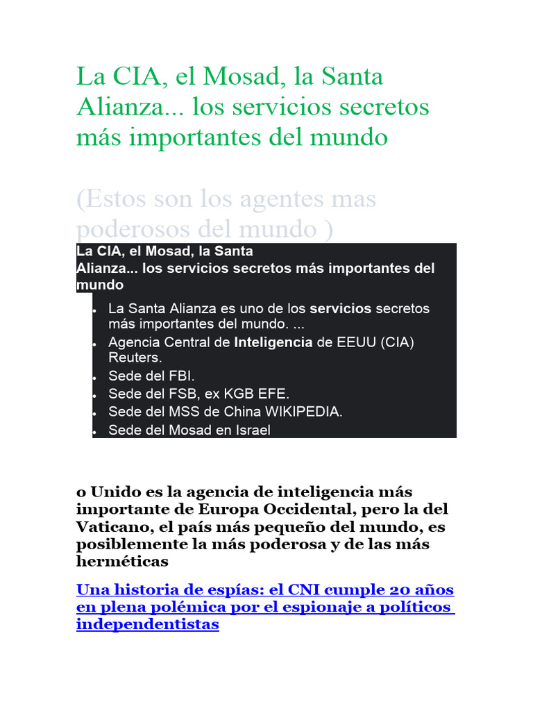La Cia 2025 PDF