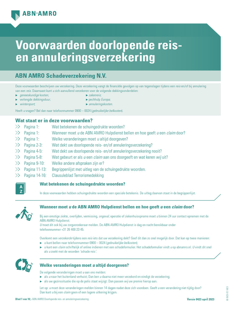 PDF Voorwaarden Doorlopende Reisverzekering tcm1633022 PDF