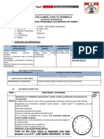 Sesión de Aprendizaje de Matemáticas Medimos El Tiempo (28-09)