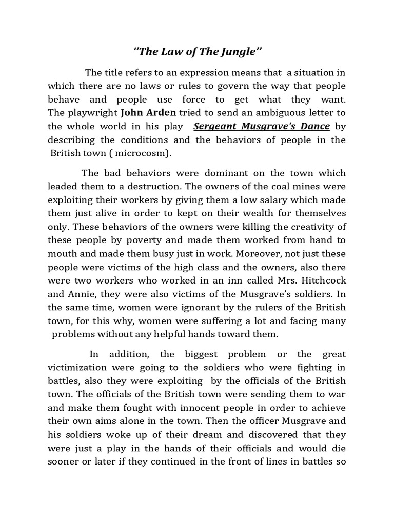 The Law of The Jungle in 