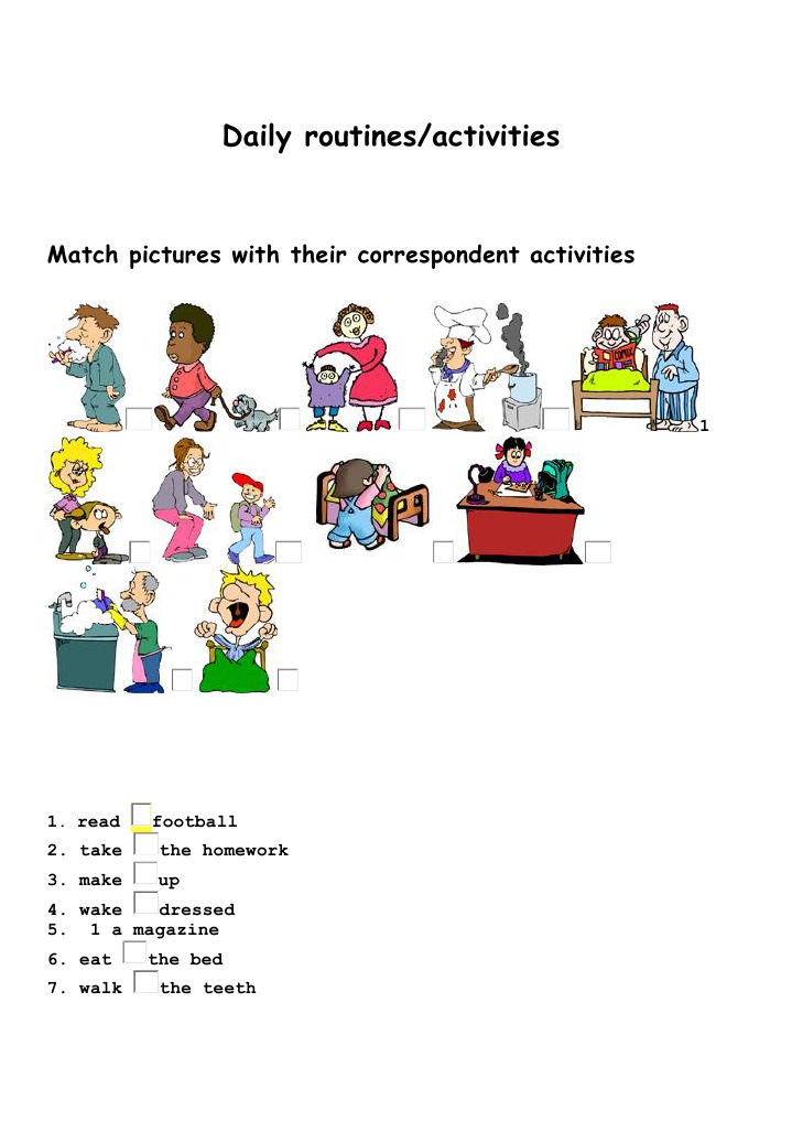 Daily Routines Activities Guide | PDF | Cooking, Food & Wine