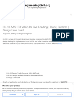 HL-93 AASHTO Vehicular Live Loading - Truck - Tandem - Design Lane Load