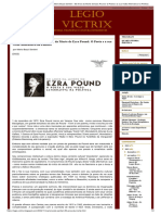 50 Anos Da Morte de Ezra Pound - O Poeta e A Sua Visão Alternativa Na Política