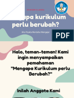 Kurikulum Perlu Berubah